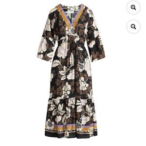 Sofia Vergara Floral V-Neck Kimono Sleeve Dress Sz XL NEW NWT